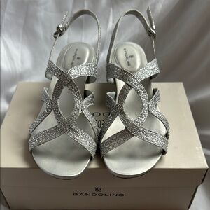 Bandolino Women's Silver Dress Shoes in 8.5